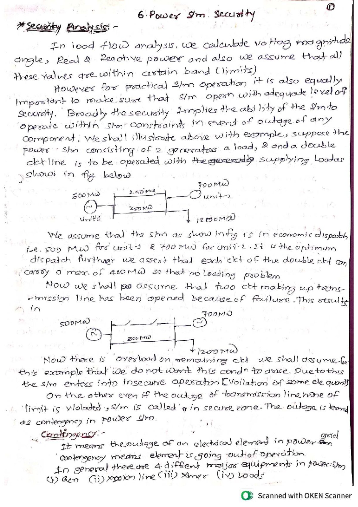 Unit-6 PSSC - Chapter Notes on Power System Security Analysis - Studocu