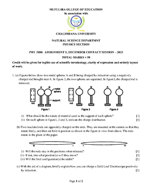 MAT 1100 Tutorial Sheet 1 - Page 1 of 3 Chalimbana University in ...