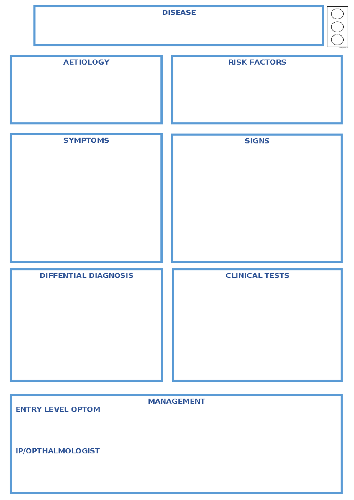 Disease Template - BS32704 - DISEASE RISK FACTORS SYMPTOMS SIGNS ...