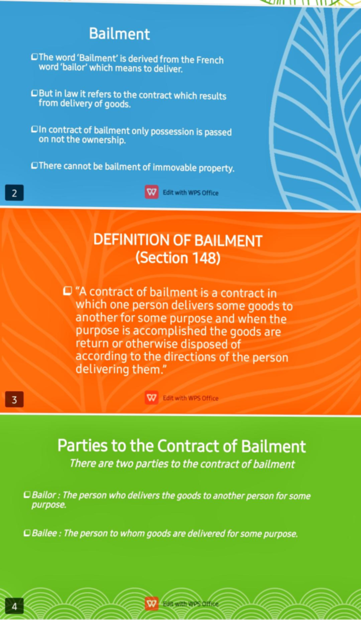 Bailment: Definition, Essentials, and Case Law Analysis - Studocu