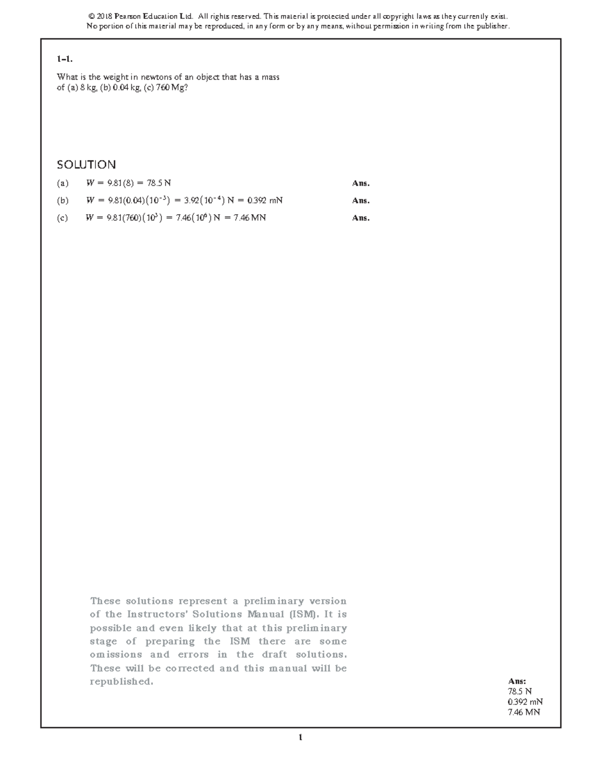 9780134382784 01 - 靜力學 - No portion of this material may be reproduced ...