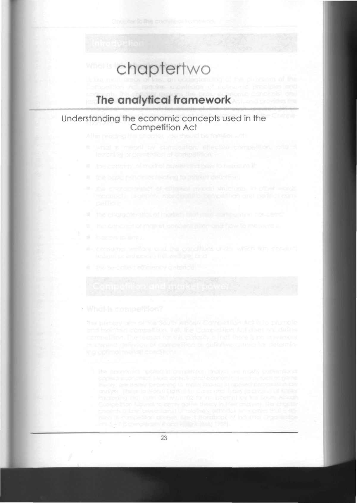 Chapter 2 - notes - chaptertwo The analytical framework Understanding ...