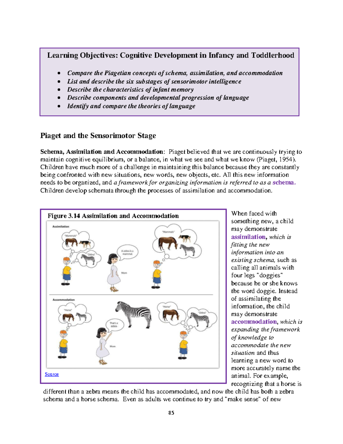 Learning Objectives: Cognitive & Psychosocial Development in Infancy ...
