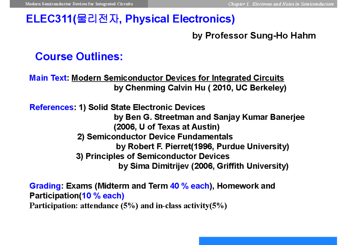Modern Semiconductor Devices for Integrated Circuits: Chapter 1 ...