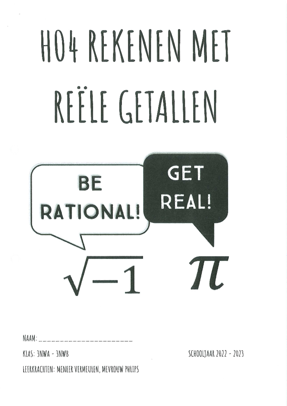 Verbetersleutel Cursus H04 - H04 REKENEN MET REELE GETALLEN GET BE REAL ...
