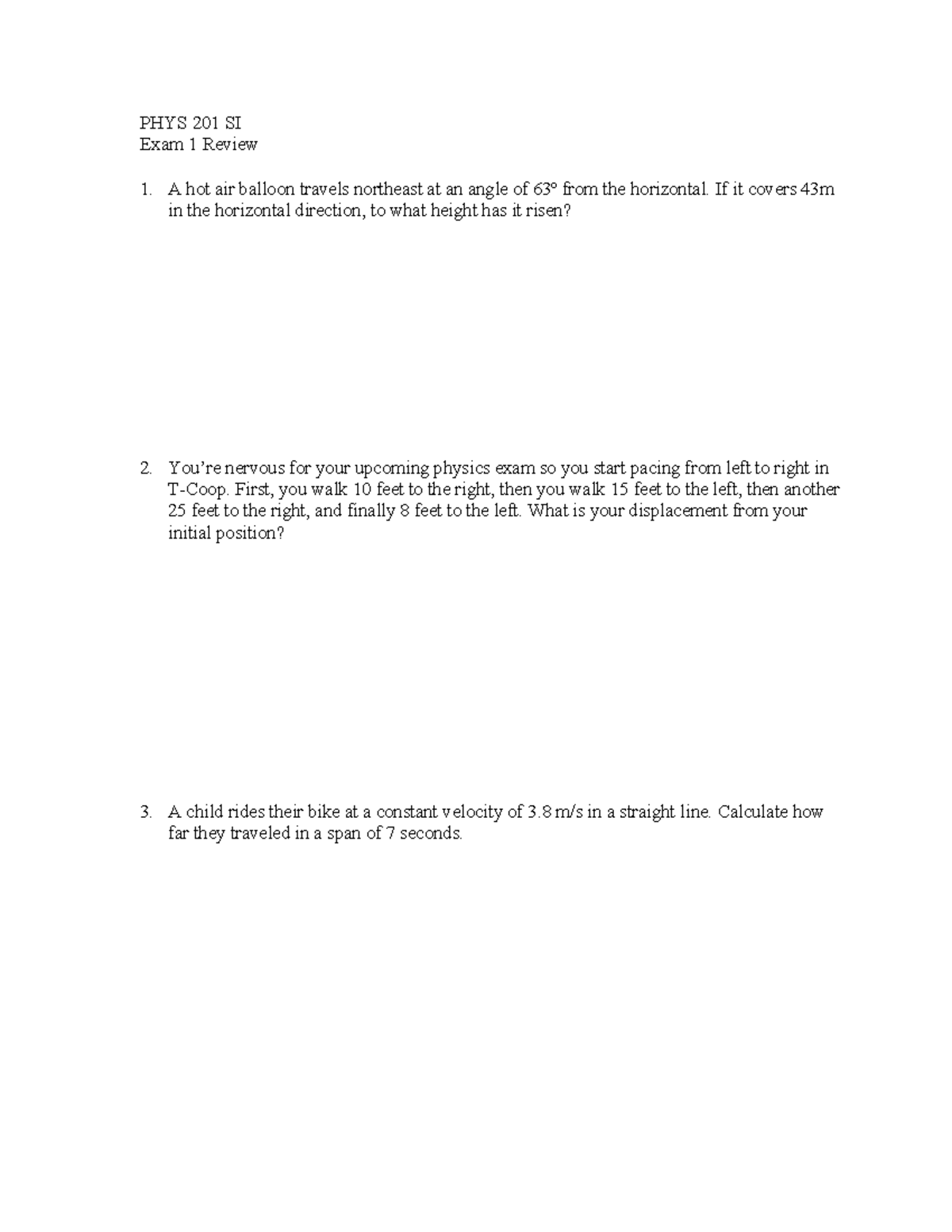 PHYS 201 Midterm Exam 2 Review Questions and Solutions - Studocu