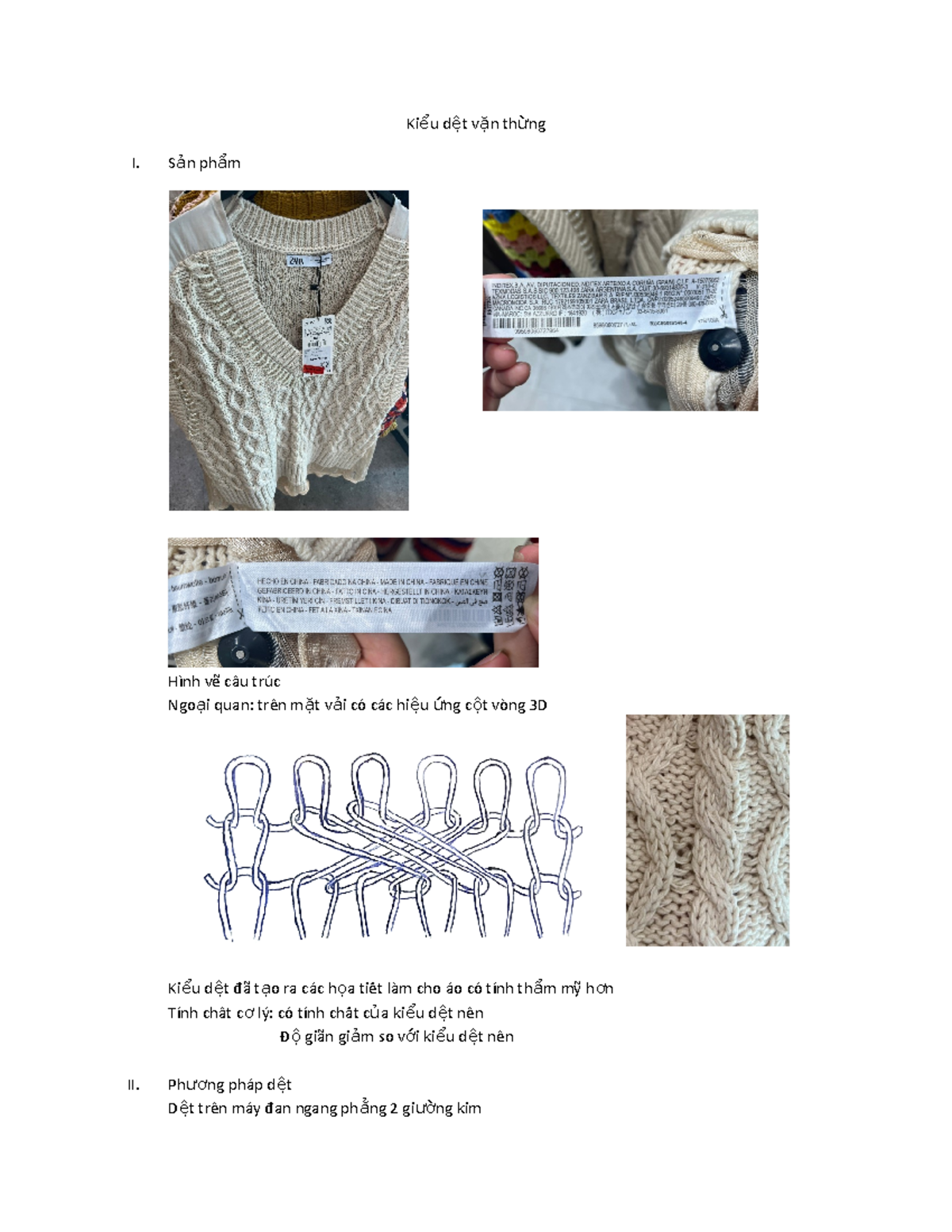 Kiểu dệt vặn thừng dệt kim - Ki ểu d ệt v ặn th ừng I. S ản ph ẩm Hình ...