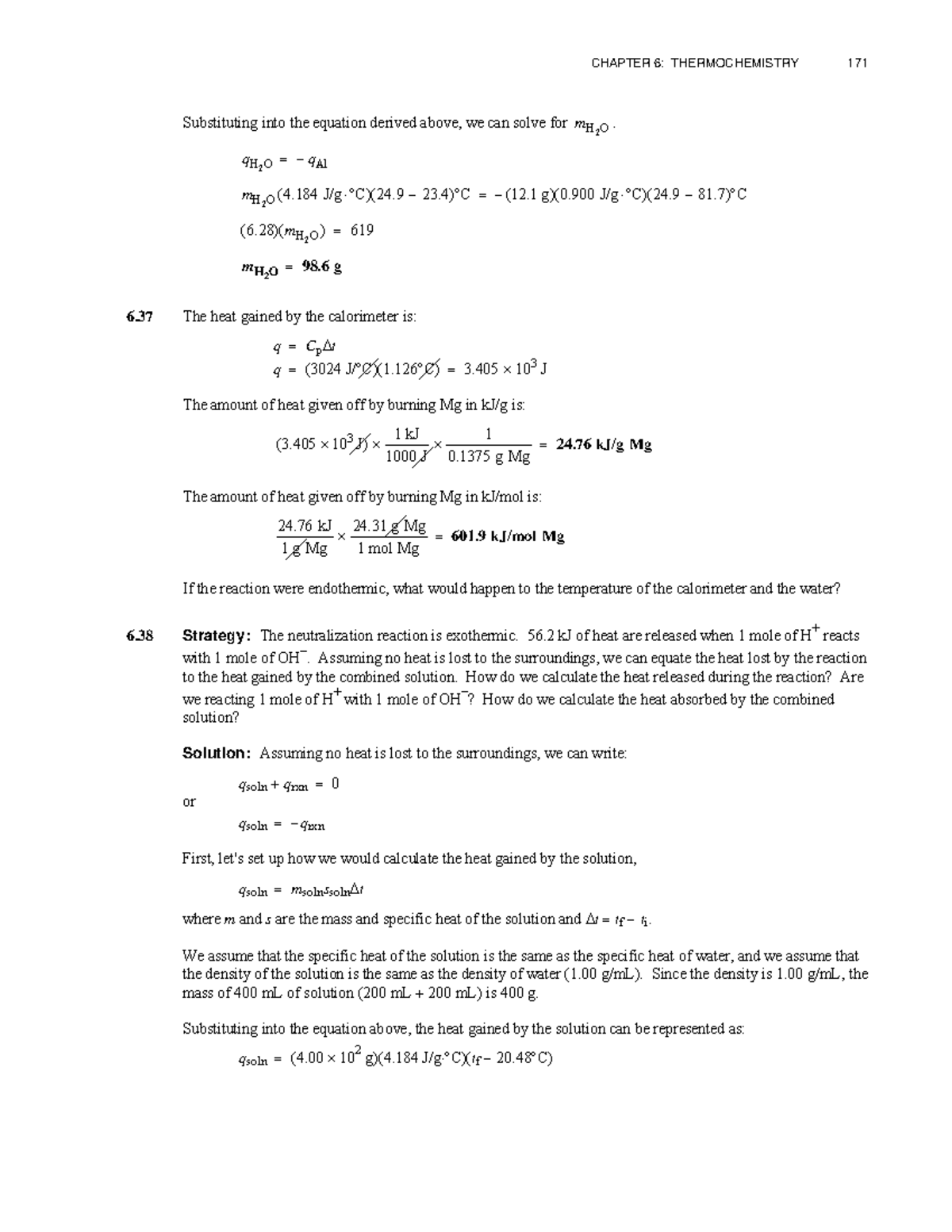 CHAPTER 6: THERMOCHEMISTRY - Solutions Manual (CHEM 10th Ed) - Studocu