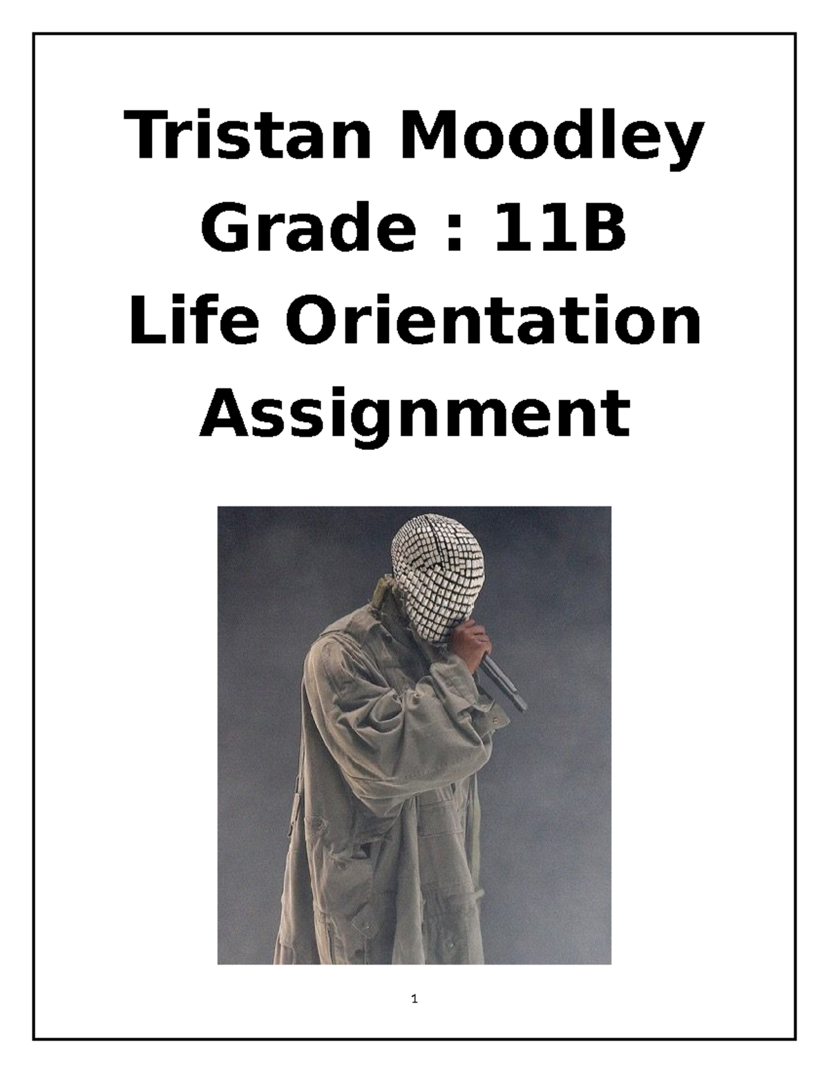 LO Assignment - CAPS - Tristan Moodley Grade : 11B Life Orientation ...