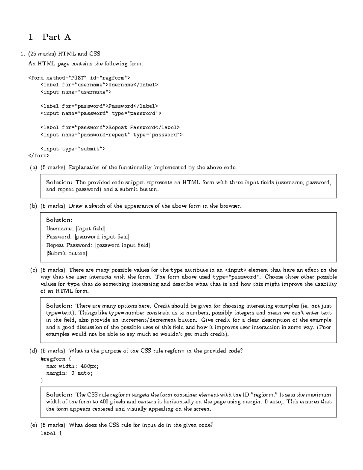 Final Exam: Web Development - HTML, CSS, JS & Usability Concepts - Studocu