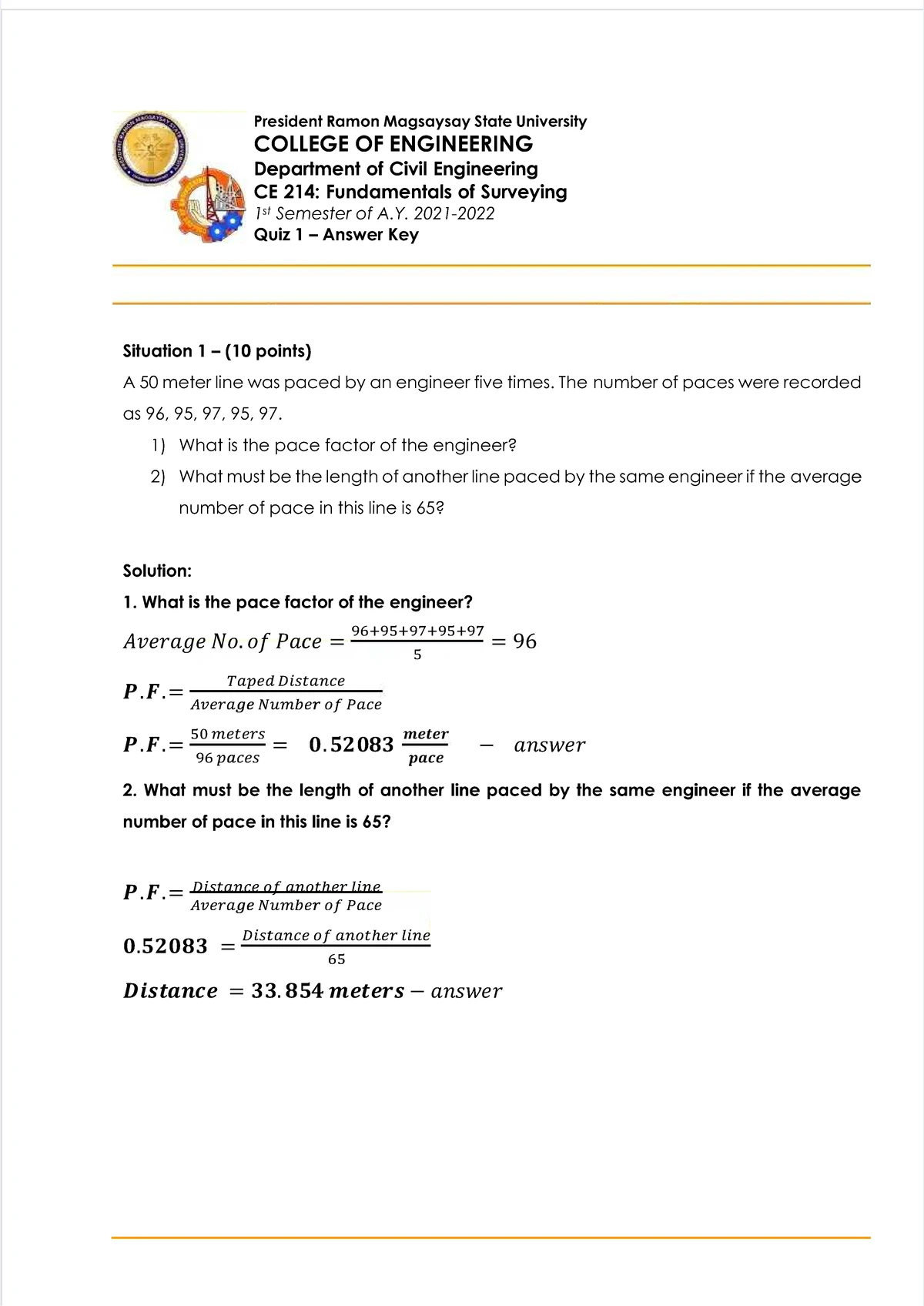EAFM 101: Multiple choice test answer key and study guide - Studocu