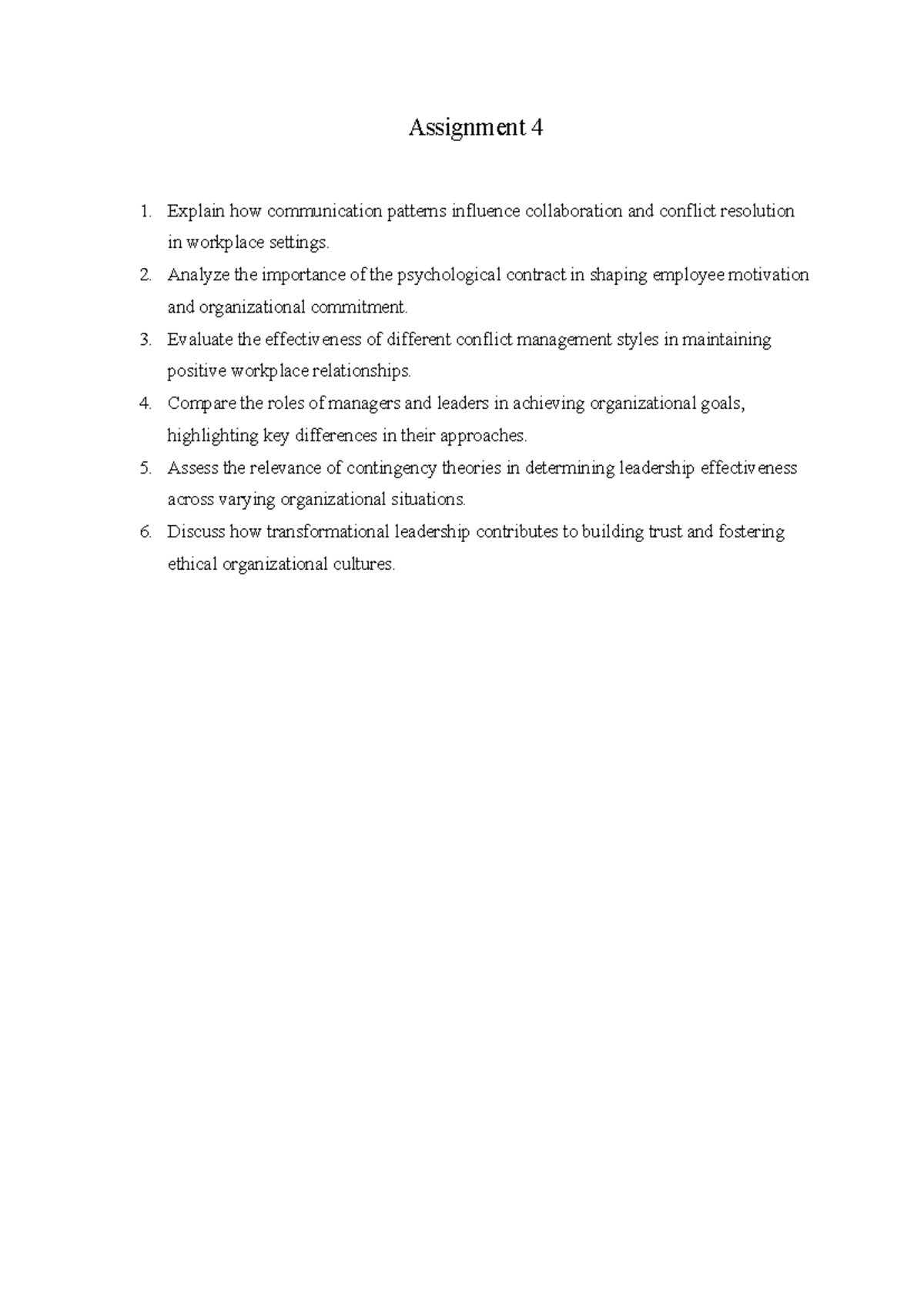 Assignment 4 - m.tECH QUESTIONS - Assignment 4 1. Explain how ...