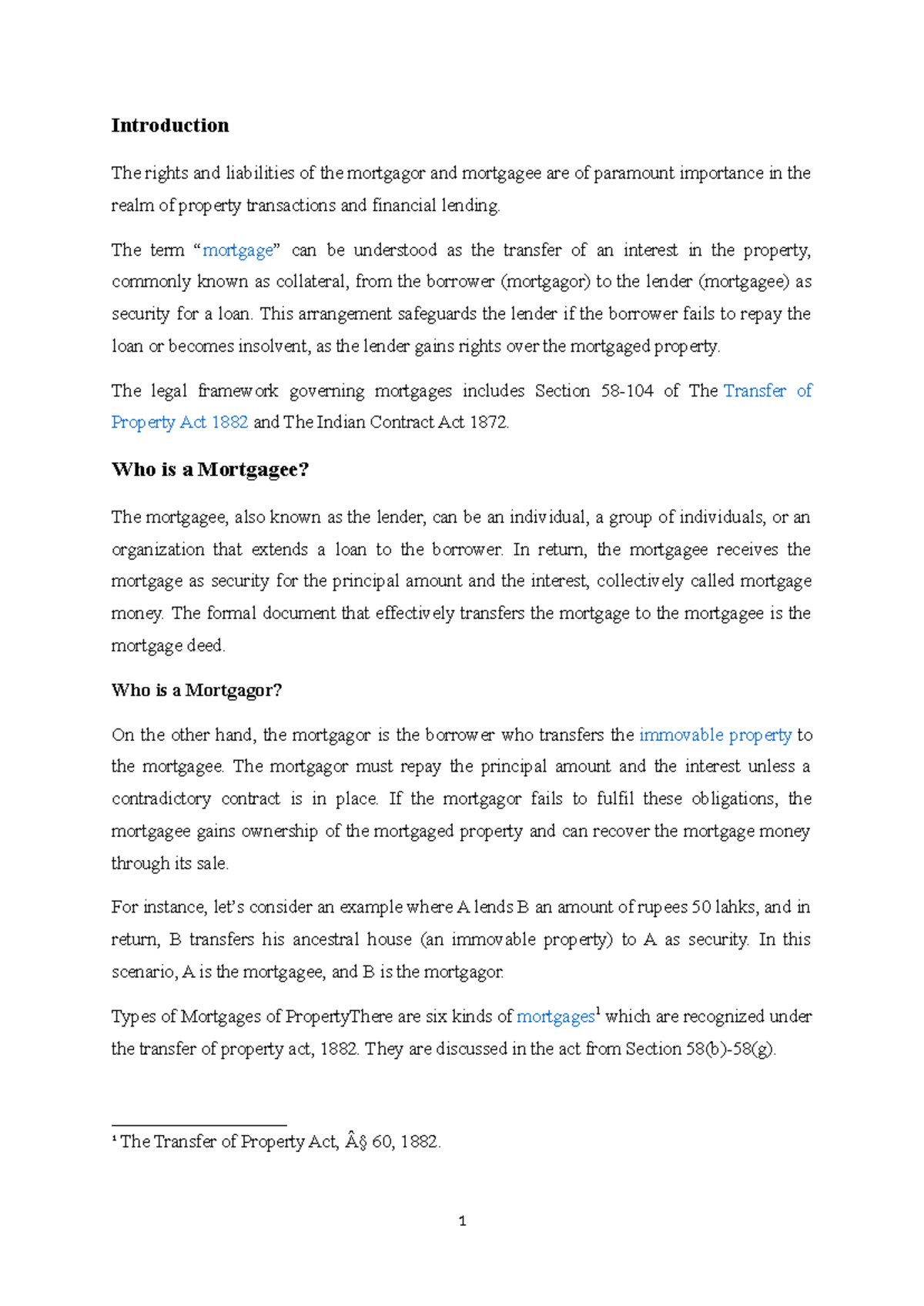 TPA - Rights and Liabilities of Mortgagor and Mortgagee Explained - Studocu