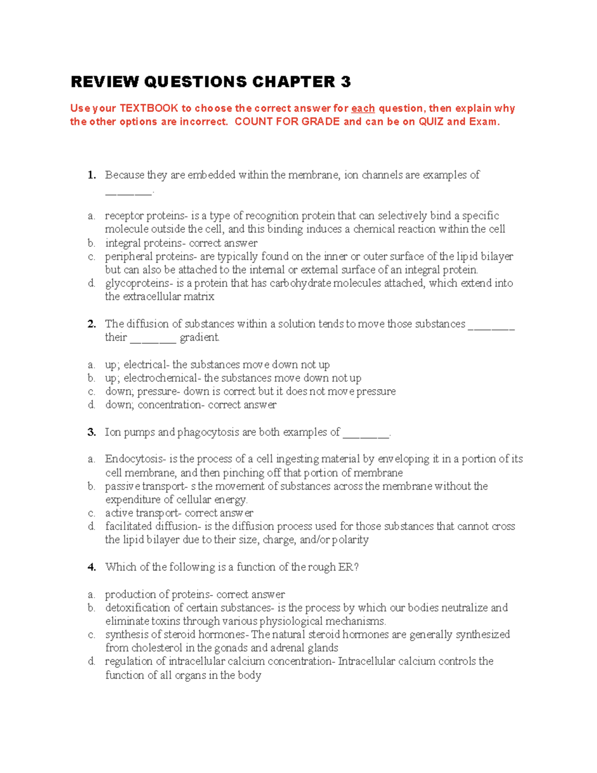 REVIEW QUESTIONS CH 3: Key Concepts for Quiz & Exam Preparation - Studocu