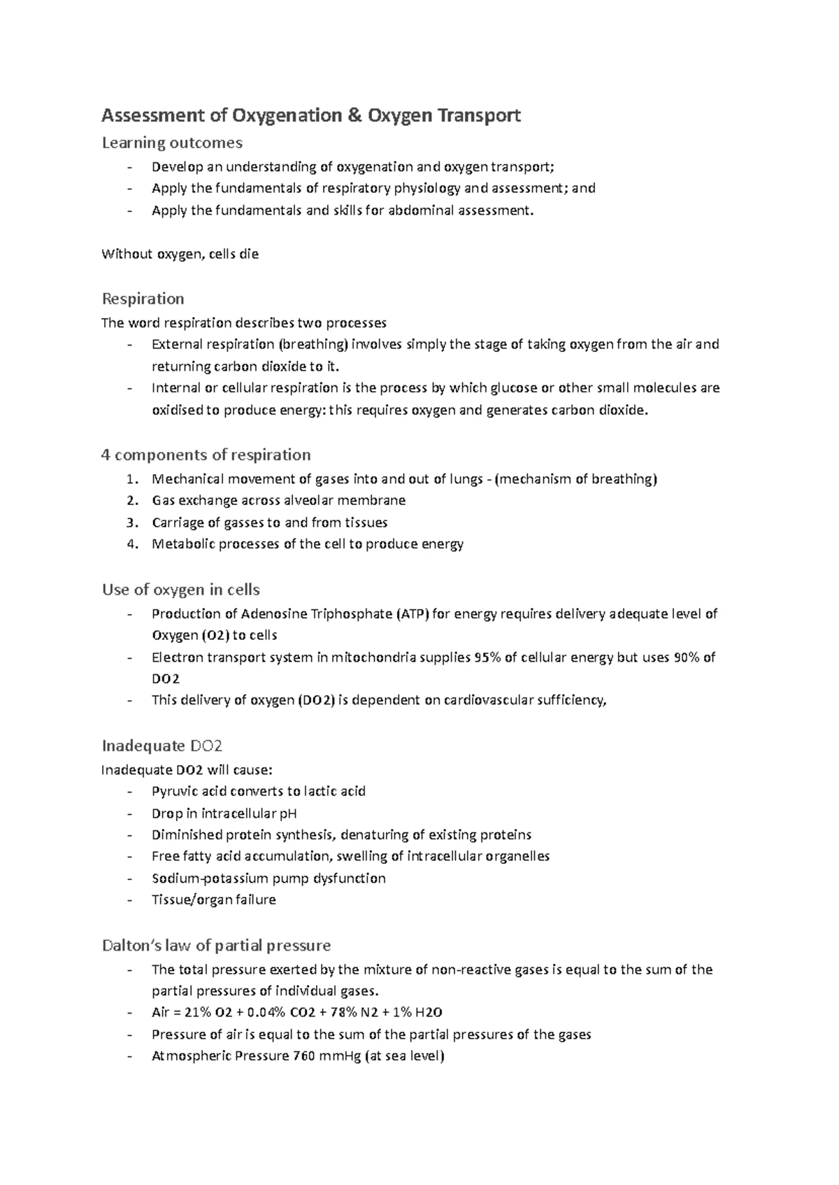 Health assessment notes for nursing practice (NUR 101) - Studocu