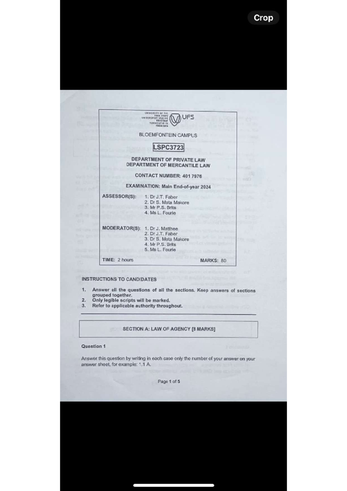 LSPC3723 Final Exam Test Prep: Private & Mercantile Law 2024 - Studocu