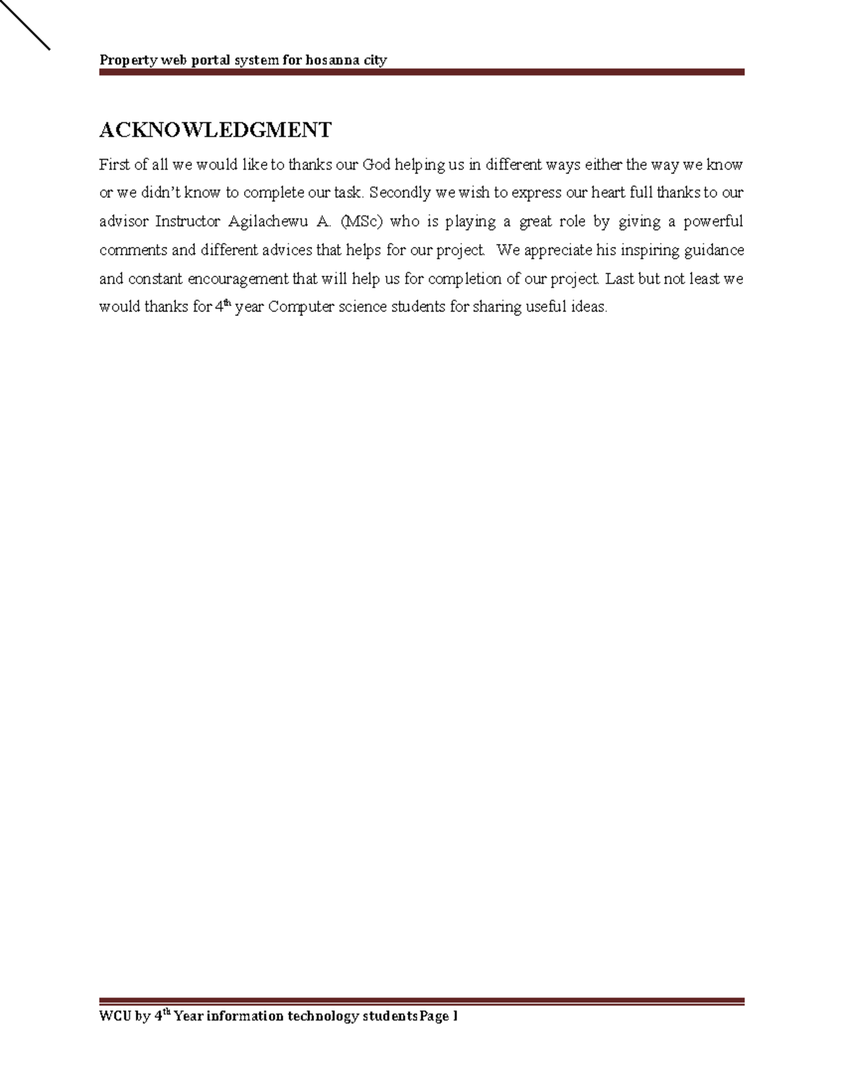 WCU 4th Year IT Project: Online House Rental System Documentation - Studocu