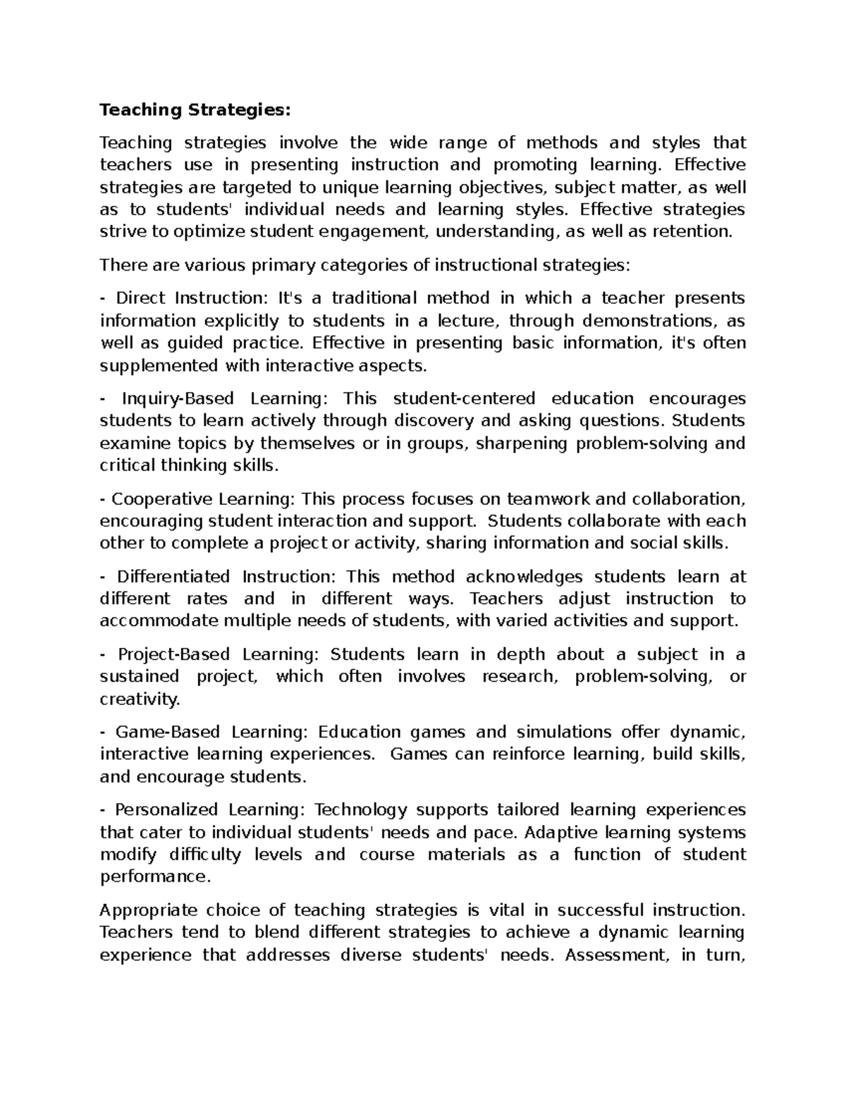 Teaching Strategies and ICT Integration: Enhancing Learning in ...