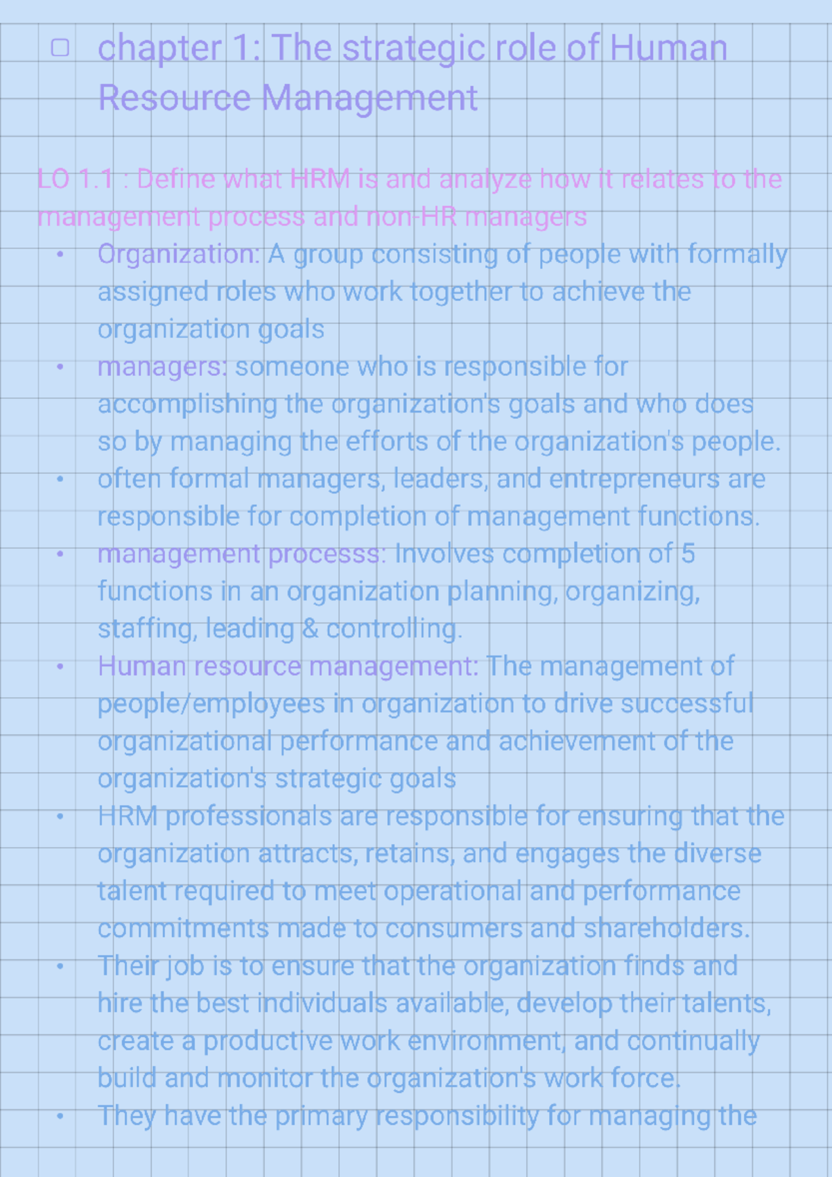 Business 381: Chapter 1 - The Strategic Role of Human Resource ...