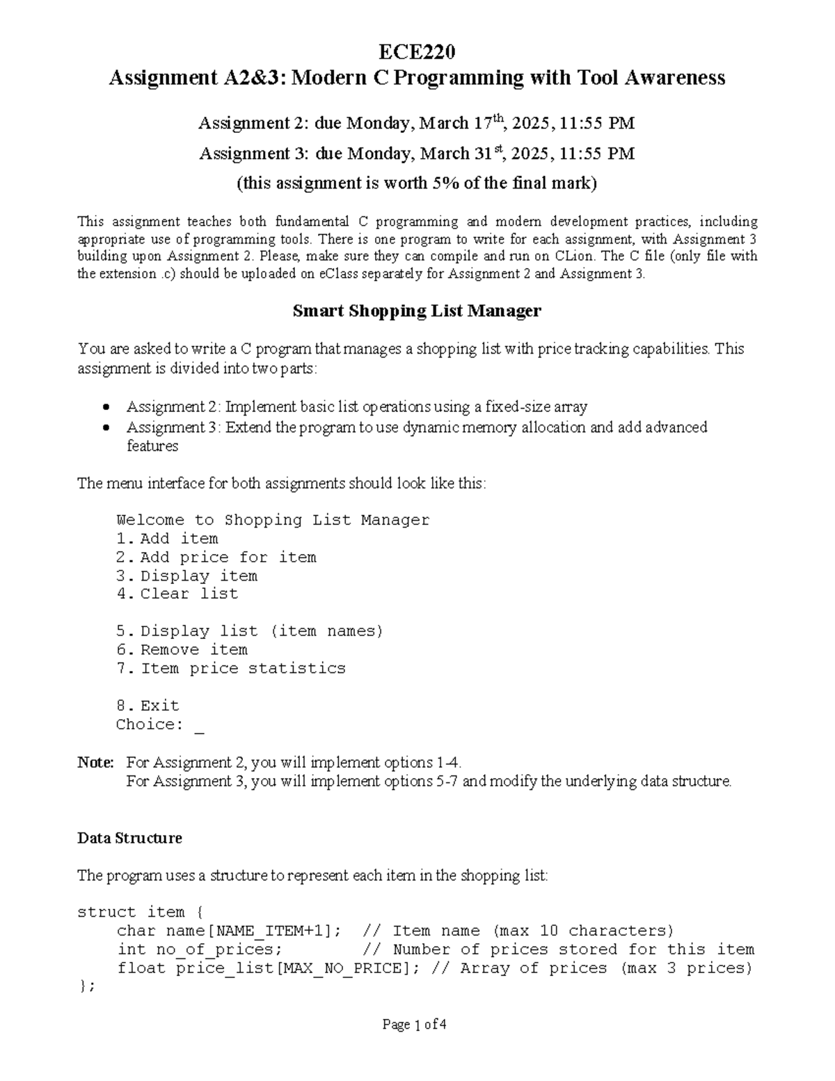 Assignment 2 3-2 - ECE Assignment A 2 & 3 : Modern C Programming with ...