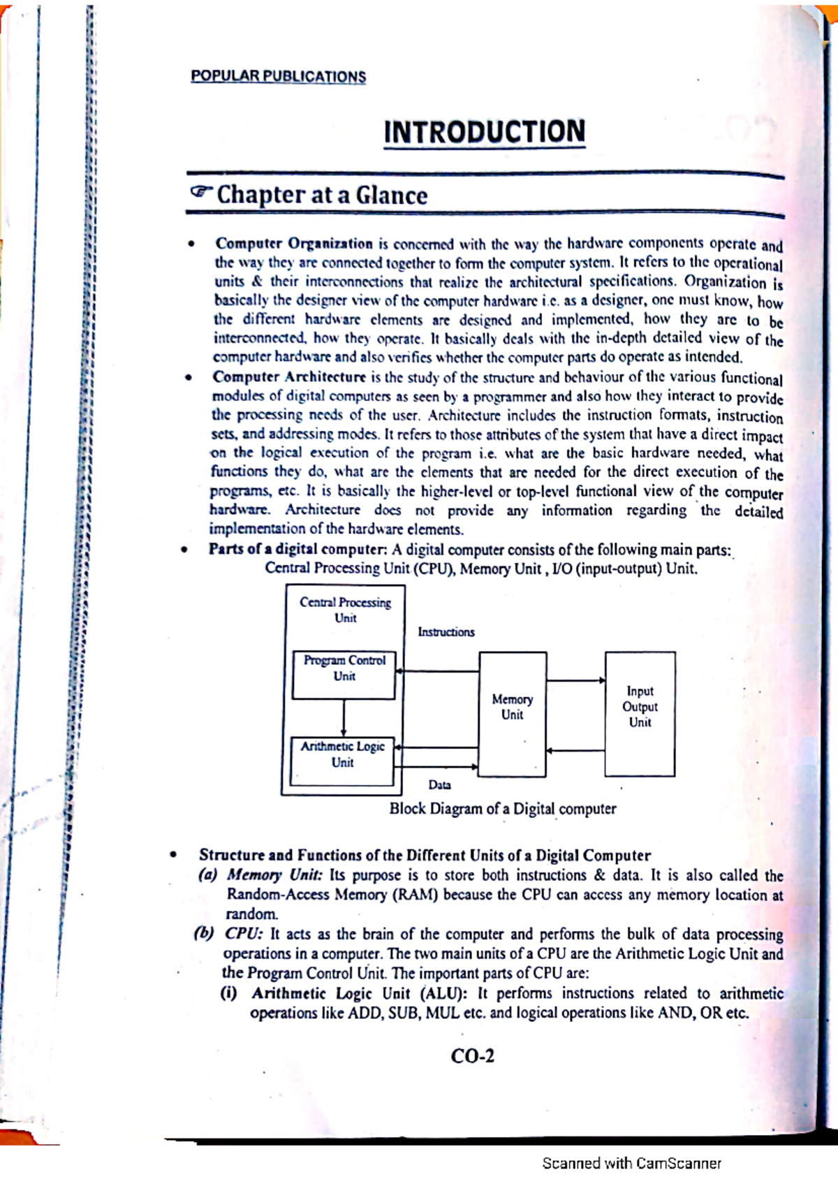 CO 301 - Computer Organization Chapter Overview and Key Concepts - Studocu