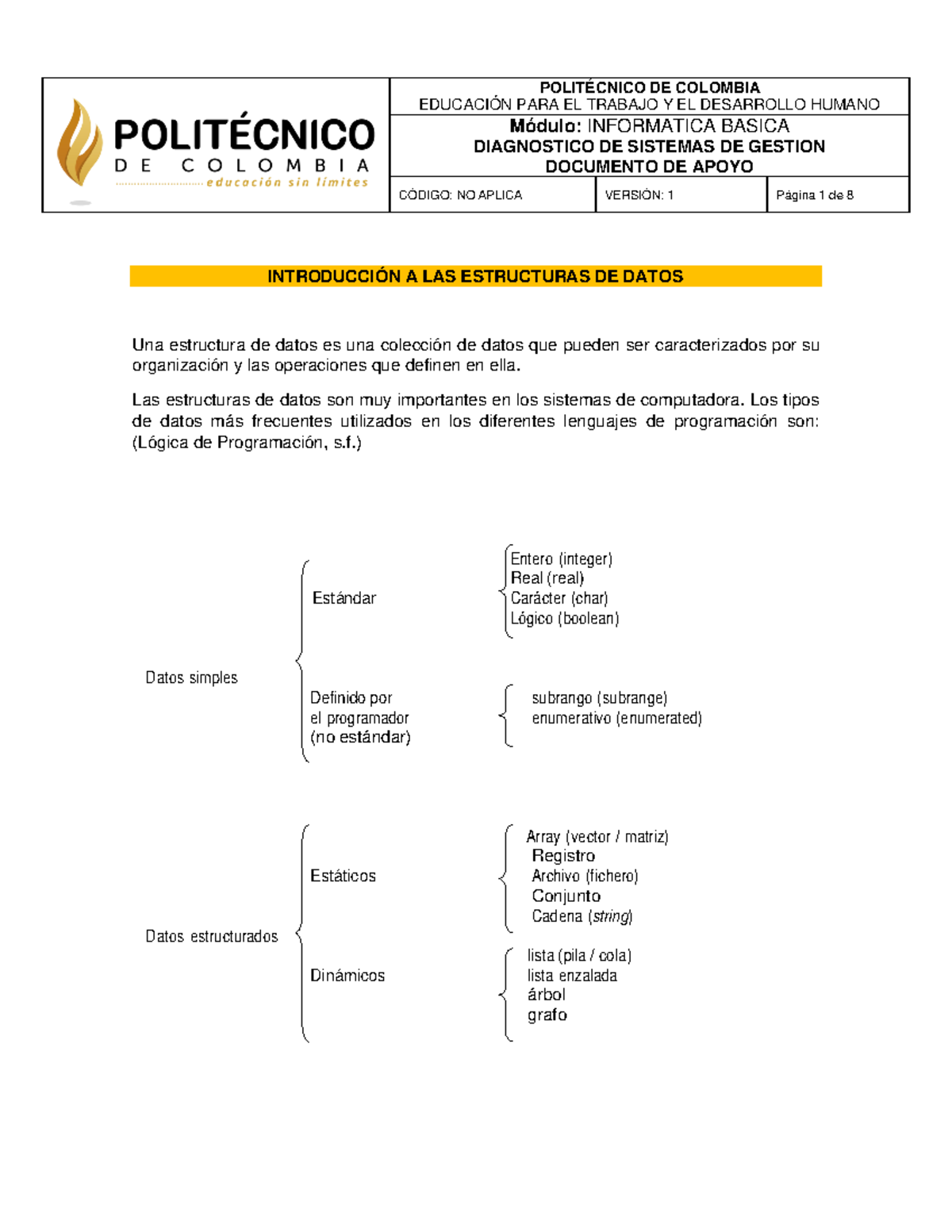 Estructura de Datos: Vectores en Programación - Módulo Informatica ...