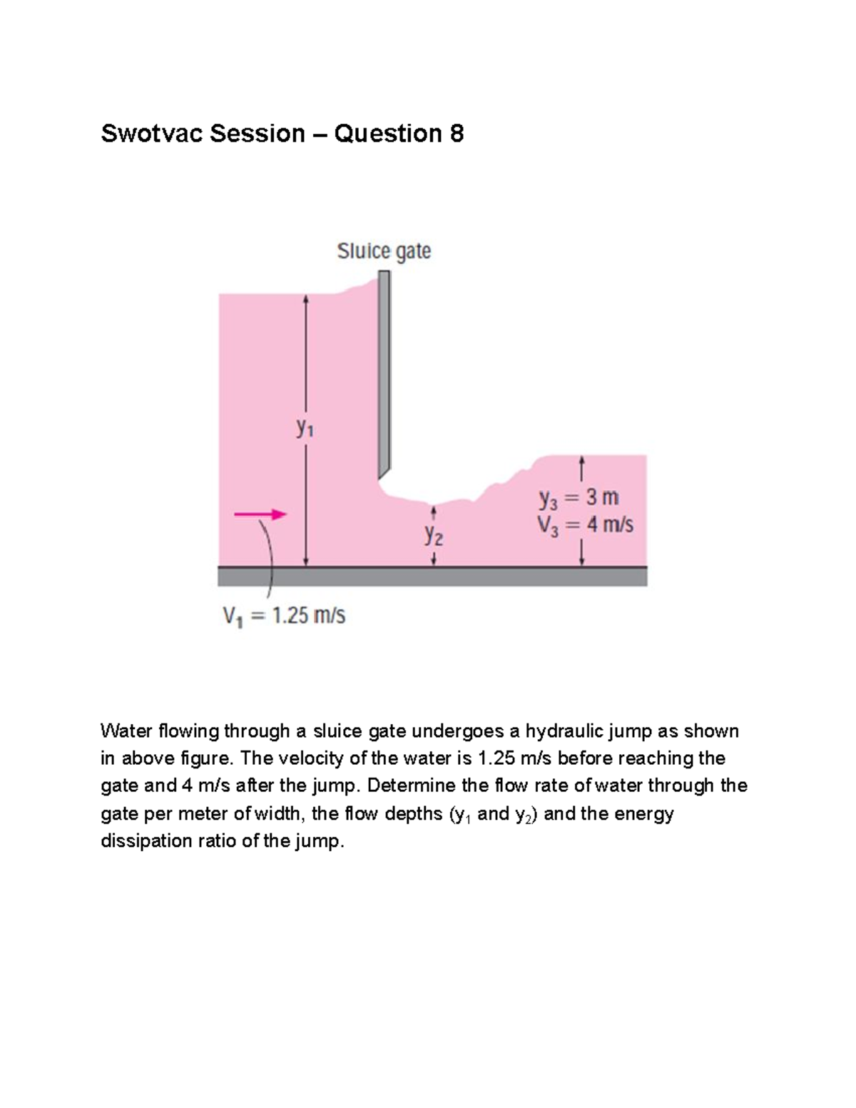 SWOTVAC Session 9: Open Channel Flow Analysis and Calculations - Studocu