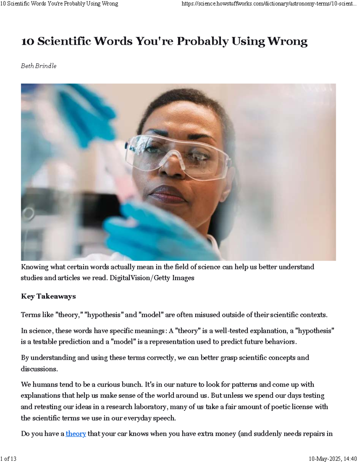 10 Scientific Words You're Probably Using Wrong - Studocu