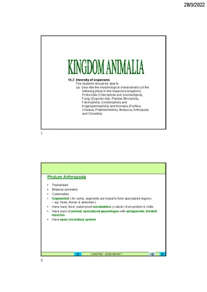 14.2 Diversity of Organisms: Cnidaria (Animalia) Notes for Study - Studocu