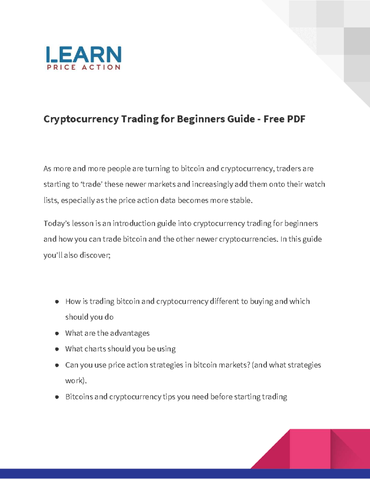 Cryptocurrency Trading 101: A Beginner's Guide PDF - Studocu