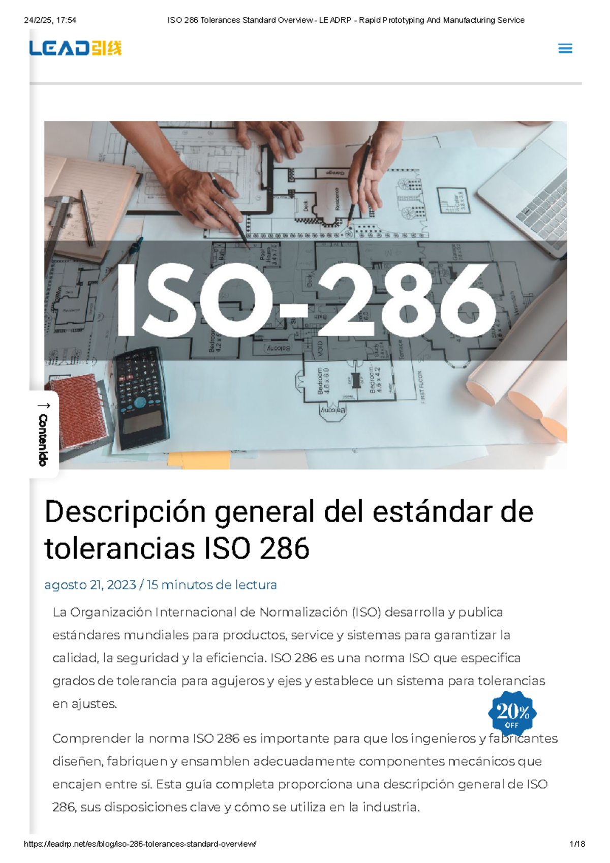 Guía Completa del Estándar ISO 286: Tolerancias y Ajustes - Studocu
