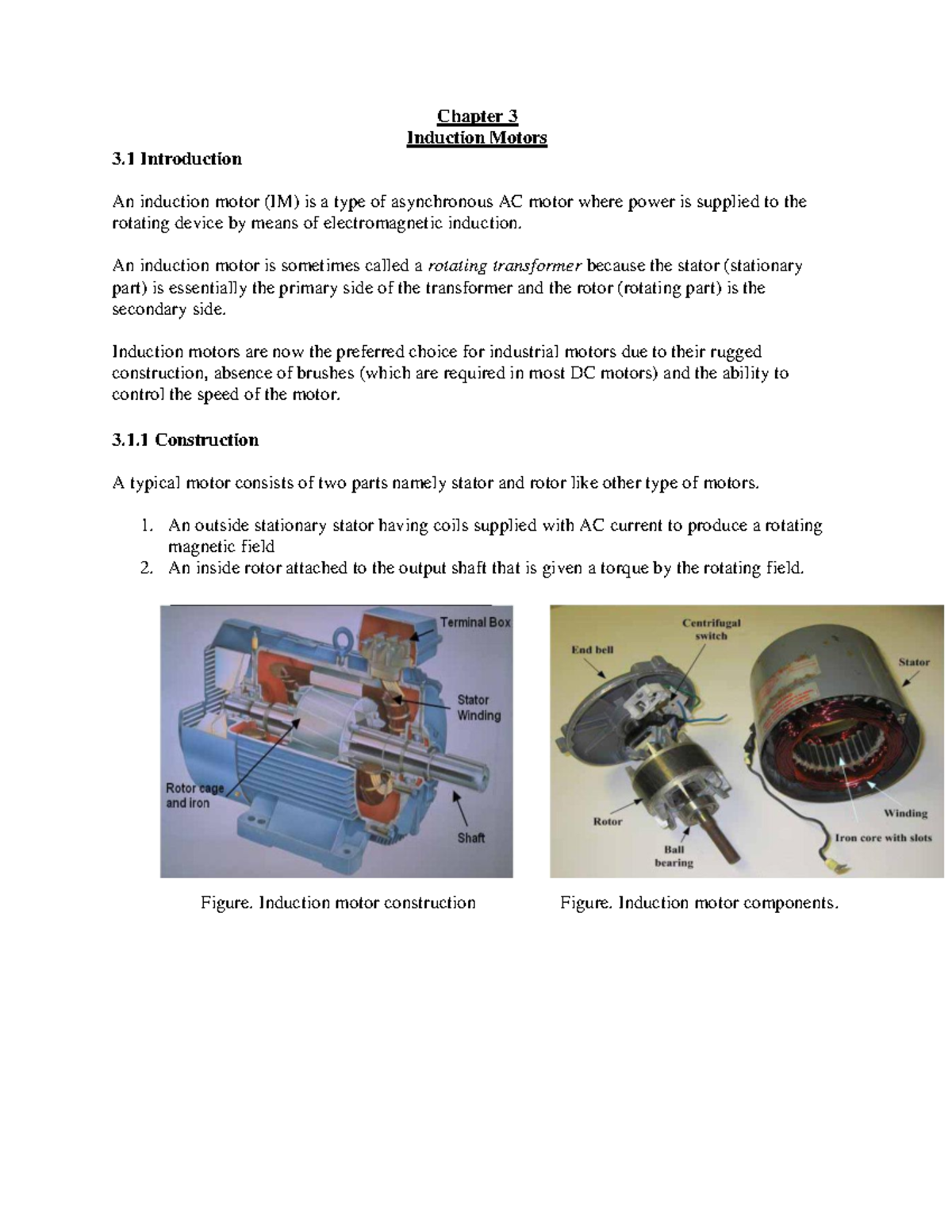 Chapter 3: Induction Motors - Electrical Machinery Notes - Studocu