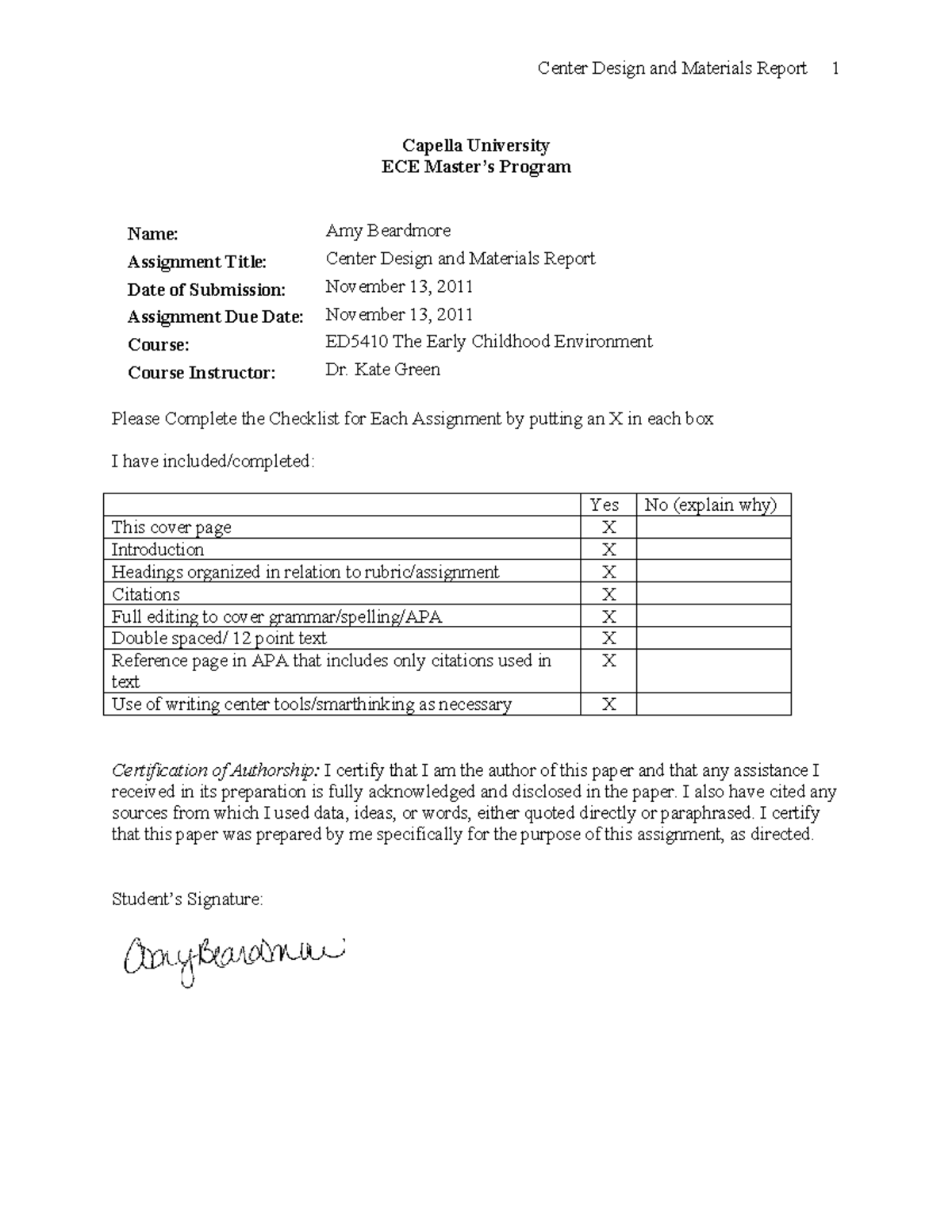 ED5410 Center Design and Materials Report: Enhancing Block Play in ECE ...