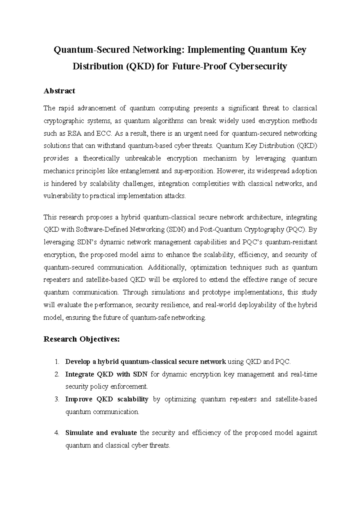 Networking: Hybrid QKD and PQC Solutions for Cybersecurity Challenges ...