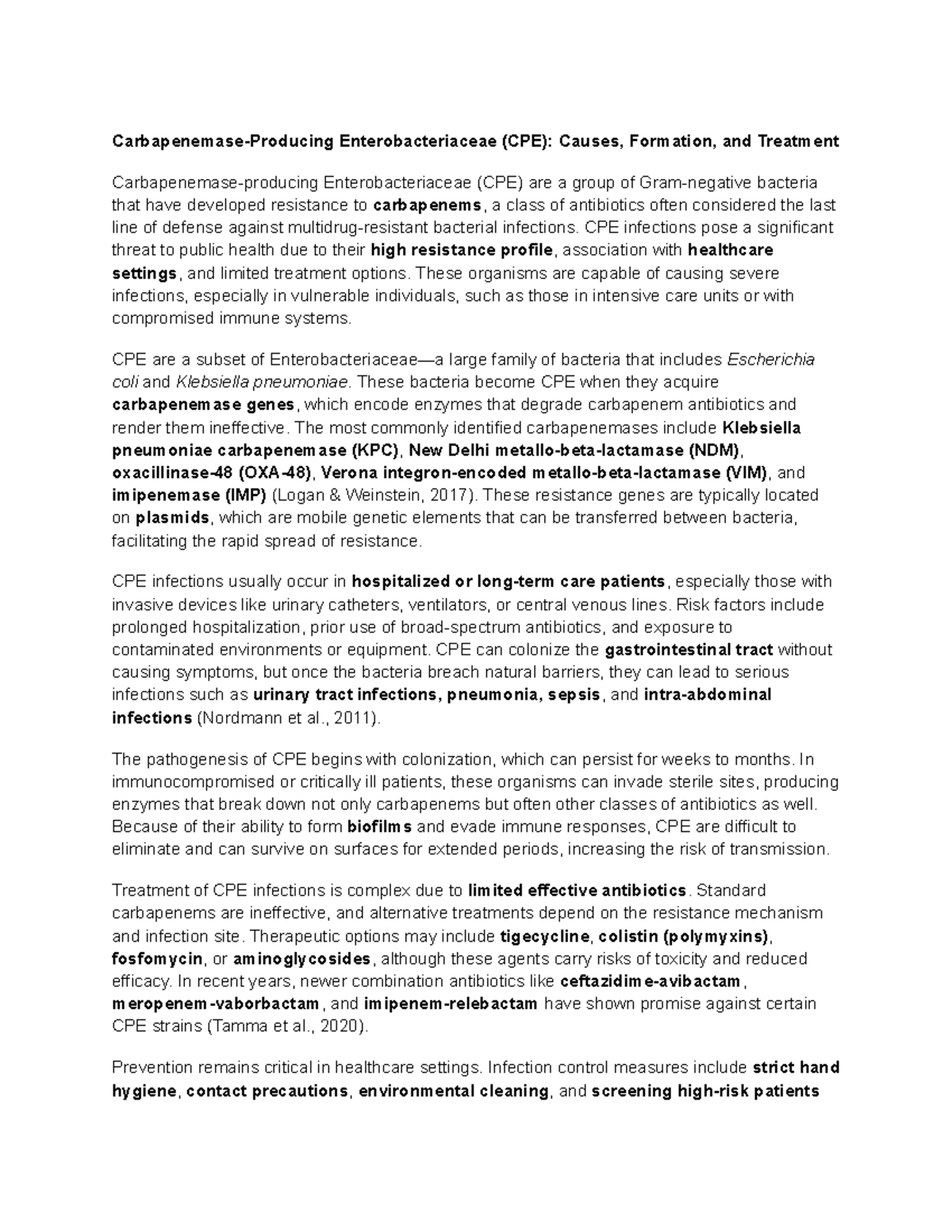 CPE: Understanding Carbapenem-Resistant Enterobacteriaceae Infections ...