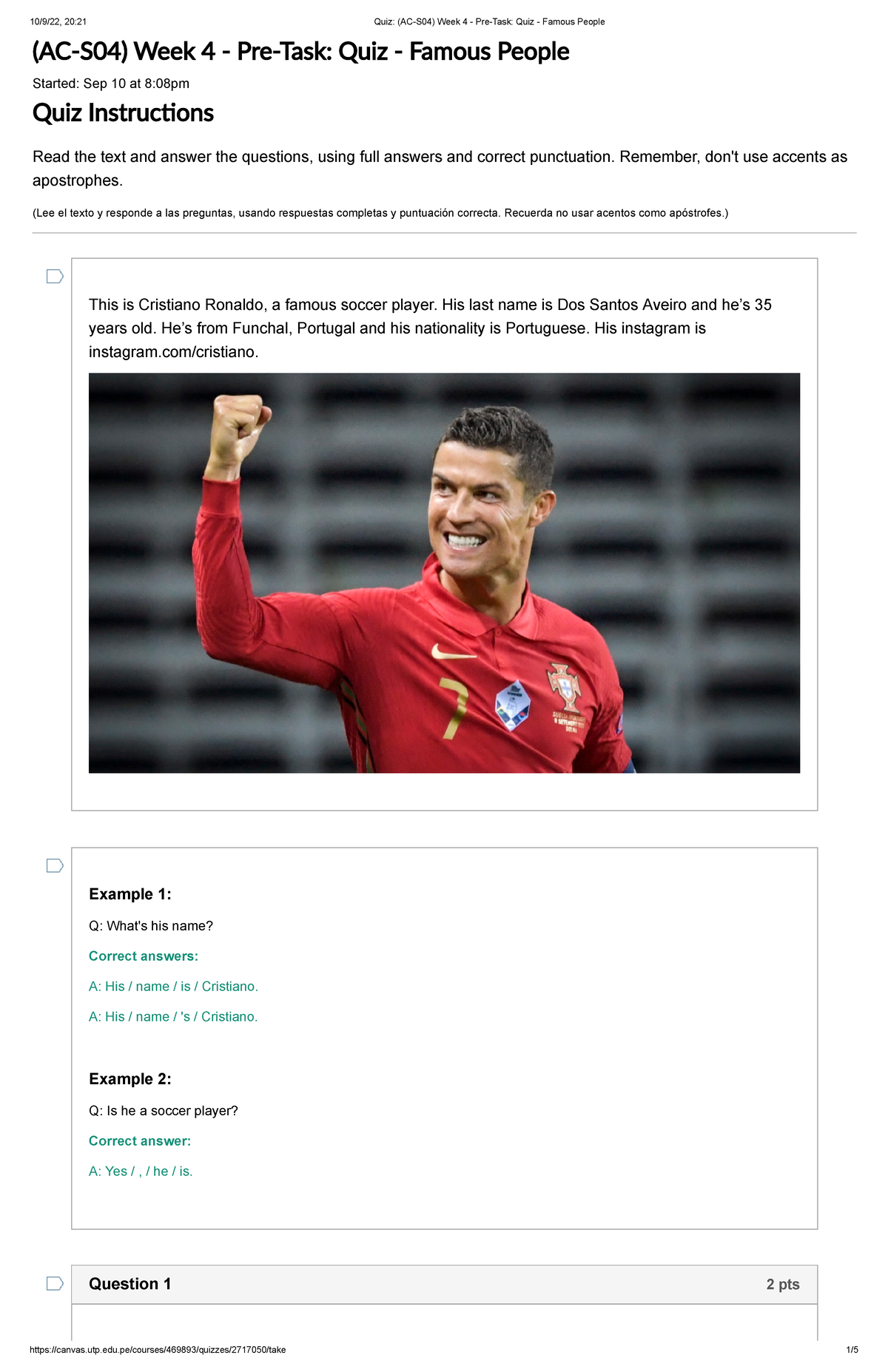 Quiz (AC-S04) Week 4 - Pre-Task Quiz - Famous People - (AC-S04) Week 4 ...