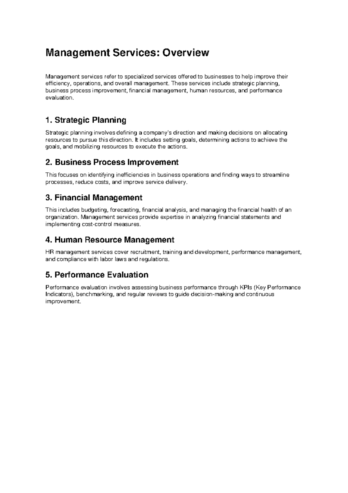 Management Services (MGT 101): Comprehensive Overview of Key Functions ...