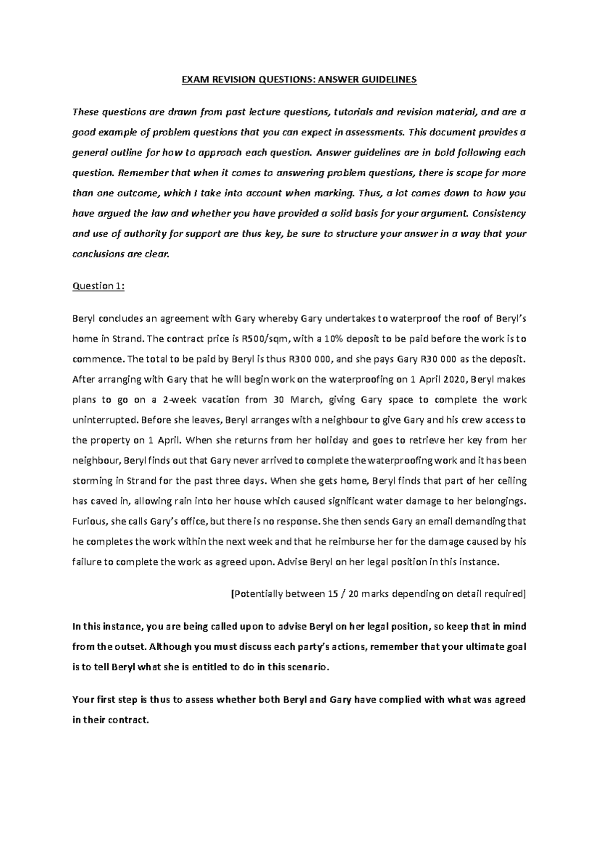 Exam+revision+answer+guidelines+2021 - EXAM REVISION QUESTIONS: ANSWER ...