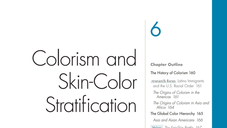Chapter 6 Summary: Understanding Colorism and Skin Color Stratification ...