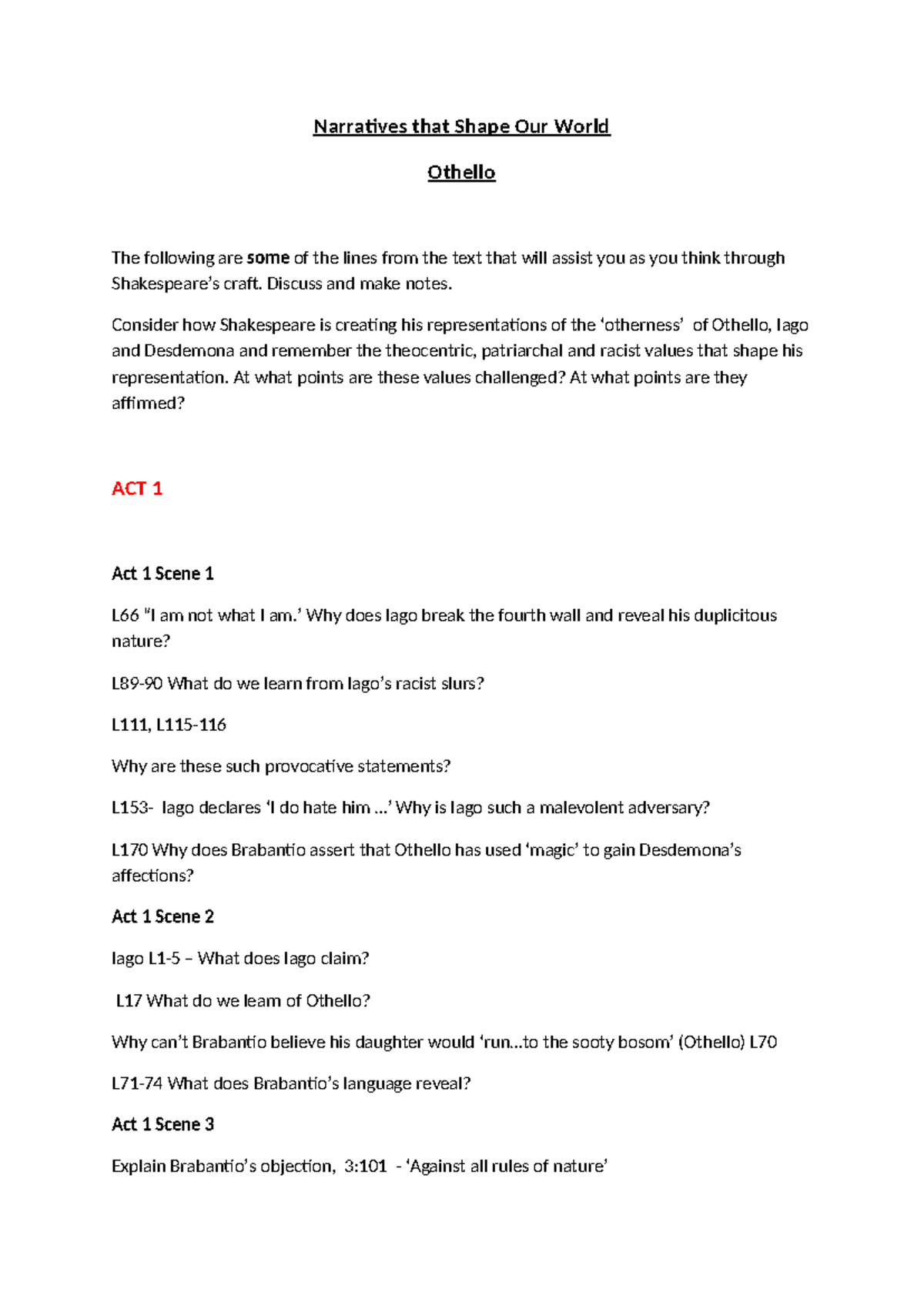 Othello Act 4 Study Notes: Analyzing Themes and Character Dynamics ...