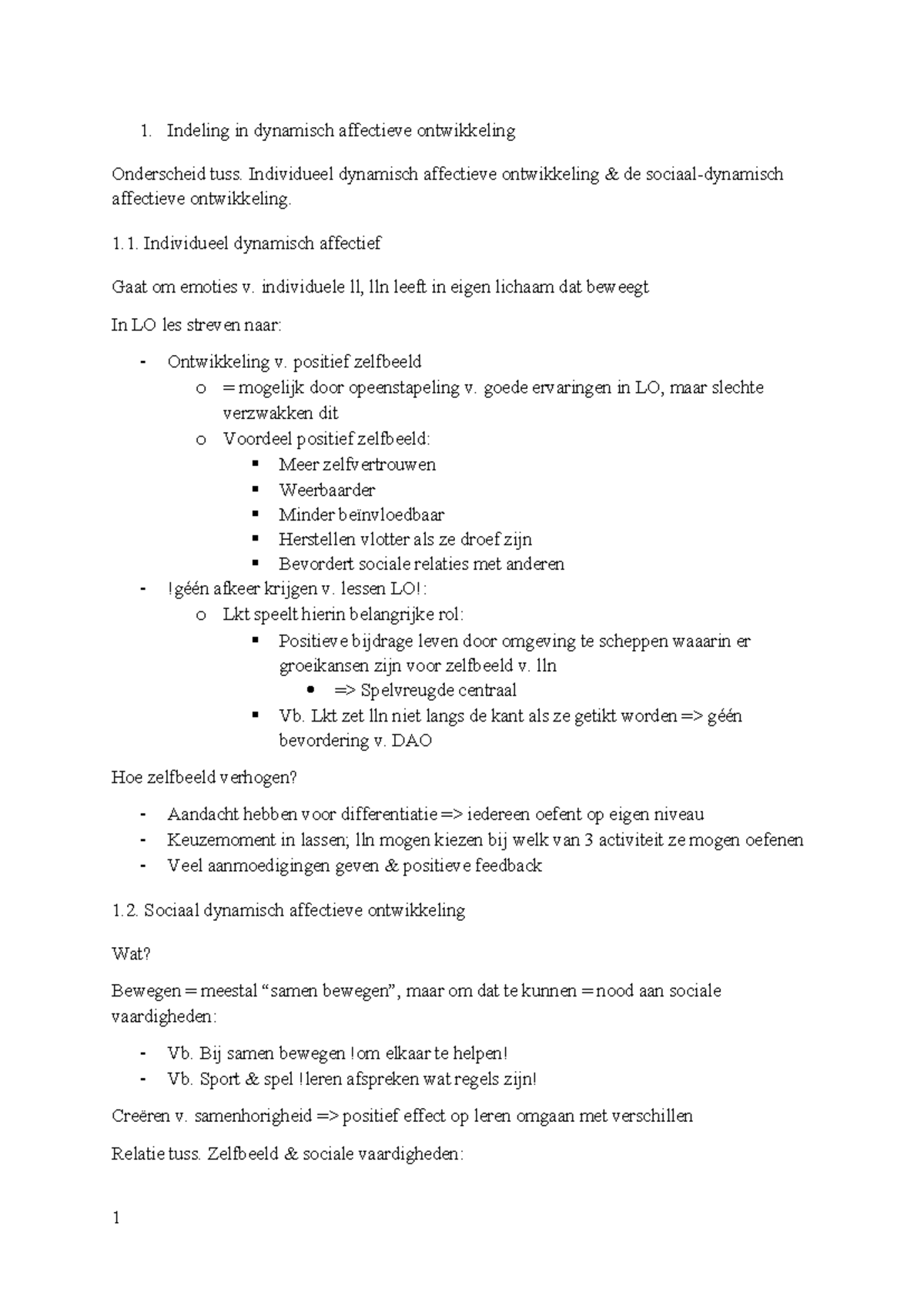 Dynamisch Affectieve Ontwikkeling in LO: Individueel en Sociaal ...