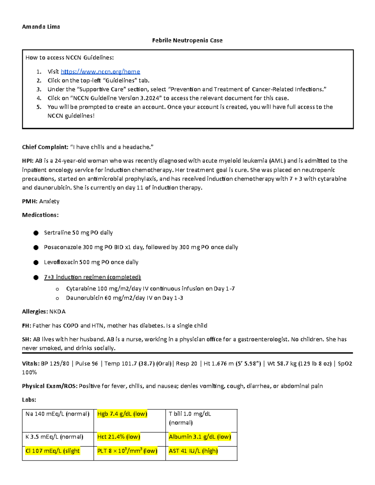 Febrile Neutropenia Case Study: Management & NCCN Guidelines Insights ...