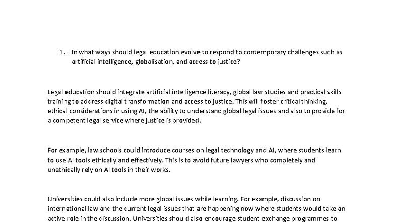 Ethics Tutorial Evolving Legal Education For Modern Challenges Studocu