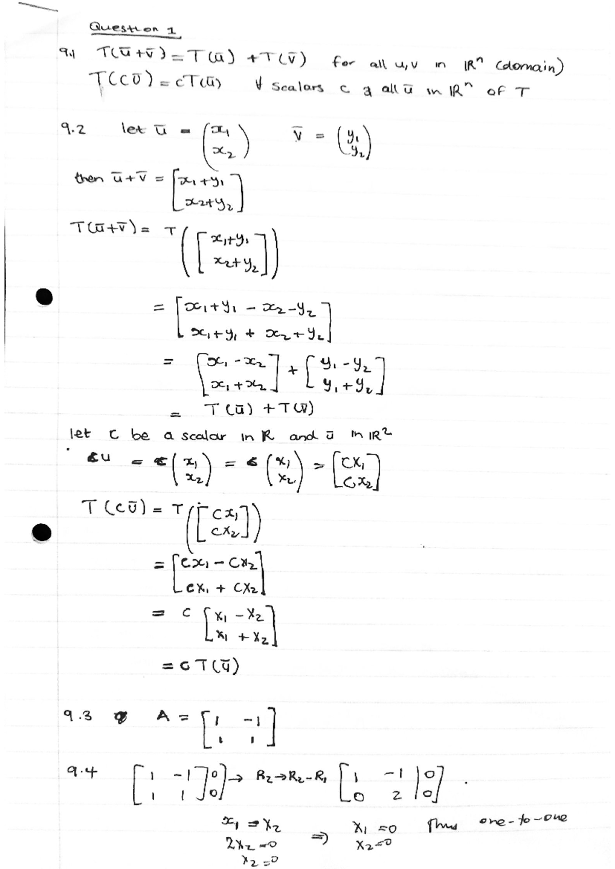 MTHS212 Chapter 1 - Practice Materials for Linear Algebra I - Studocu
