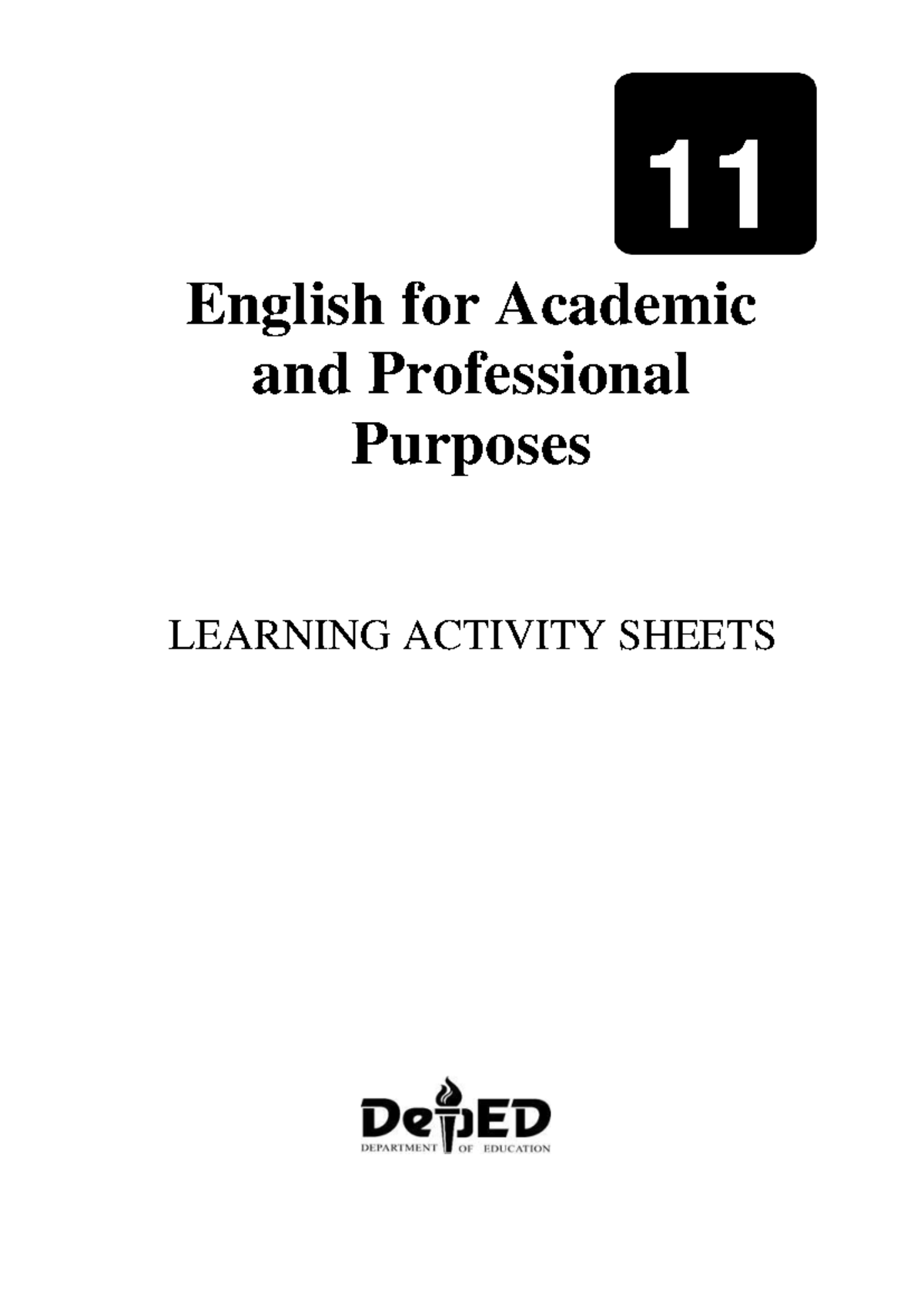 English for Academic and Professional Purposes Q2 Learning Activity ...