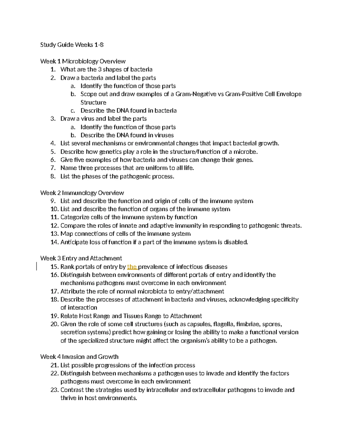 Comprehensive Study Guide on Pathogen Immune Evasion (BIO 300 ...