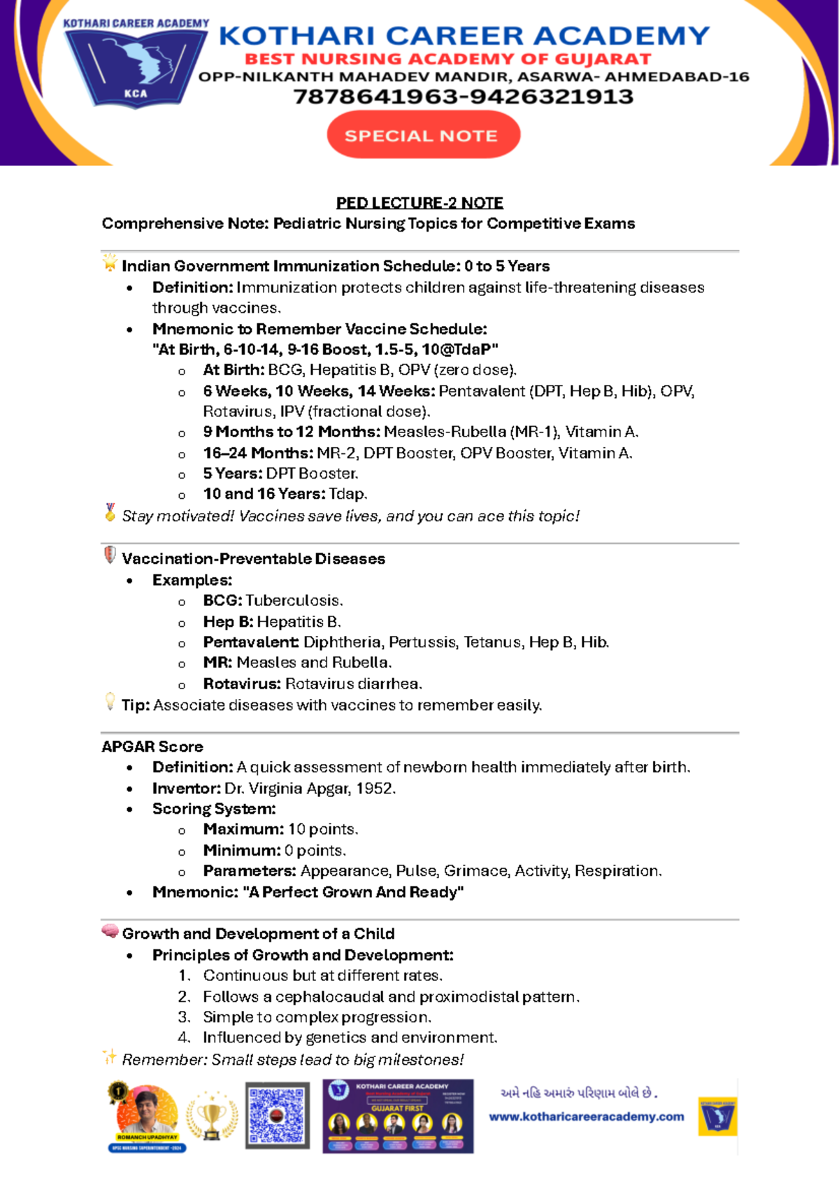 PED Lecture Notes - Comprehensive Pediatric Nursing Guide - Studocu