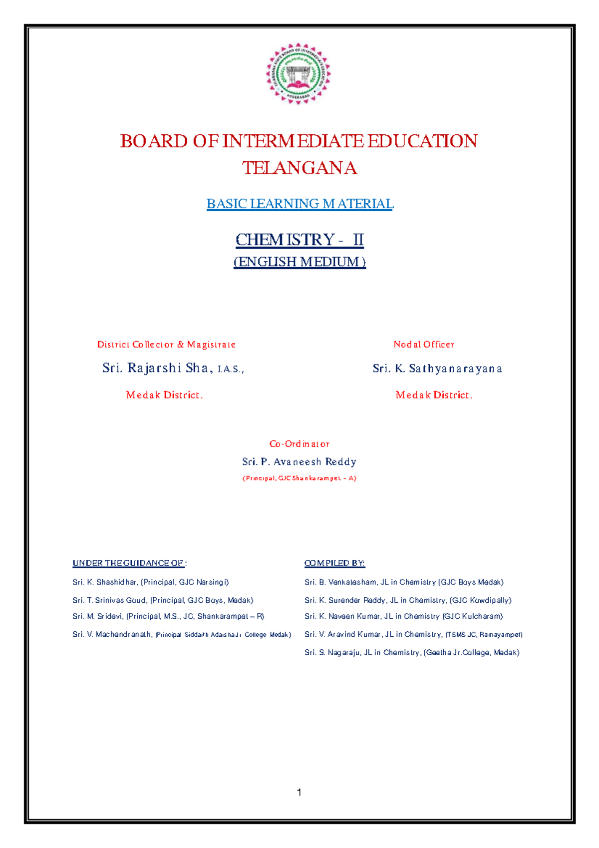 Chemistry II (EM) - Complete Study Material for 2nd Year - Studocu