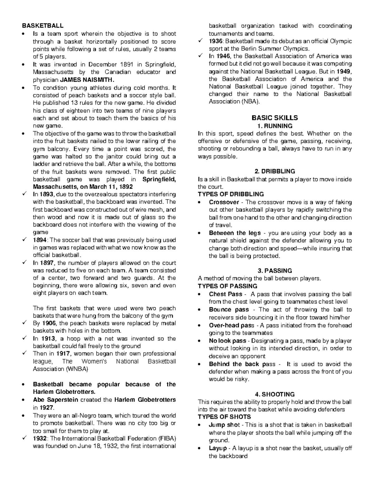 PE 4TH - NOTES IN PHYSICAL EDUCATION 4TH QUARTER - Lesson 1 Definitions ...