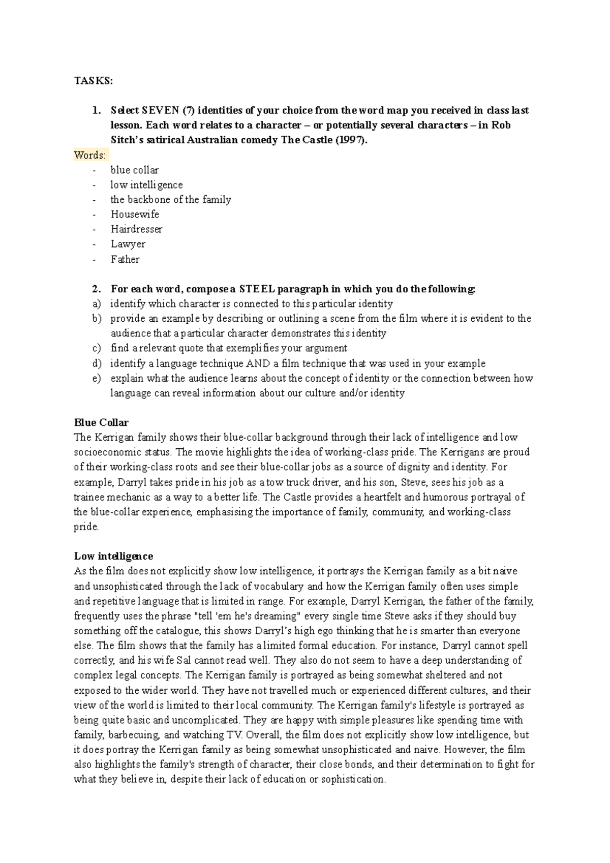 ENG101: Essay Notes on Identity in 